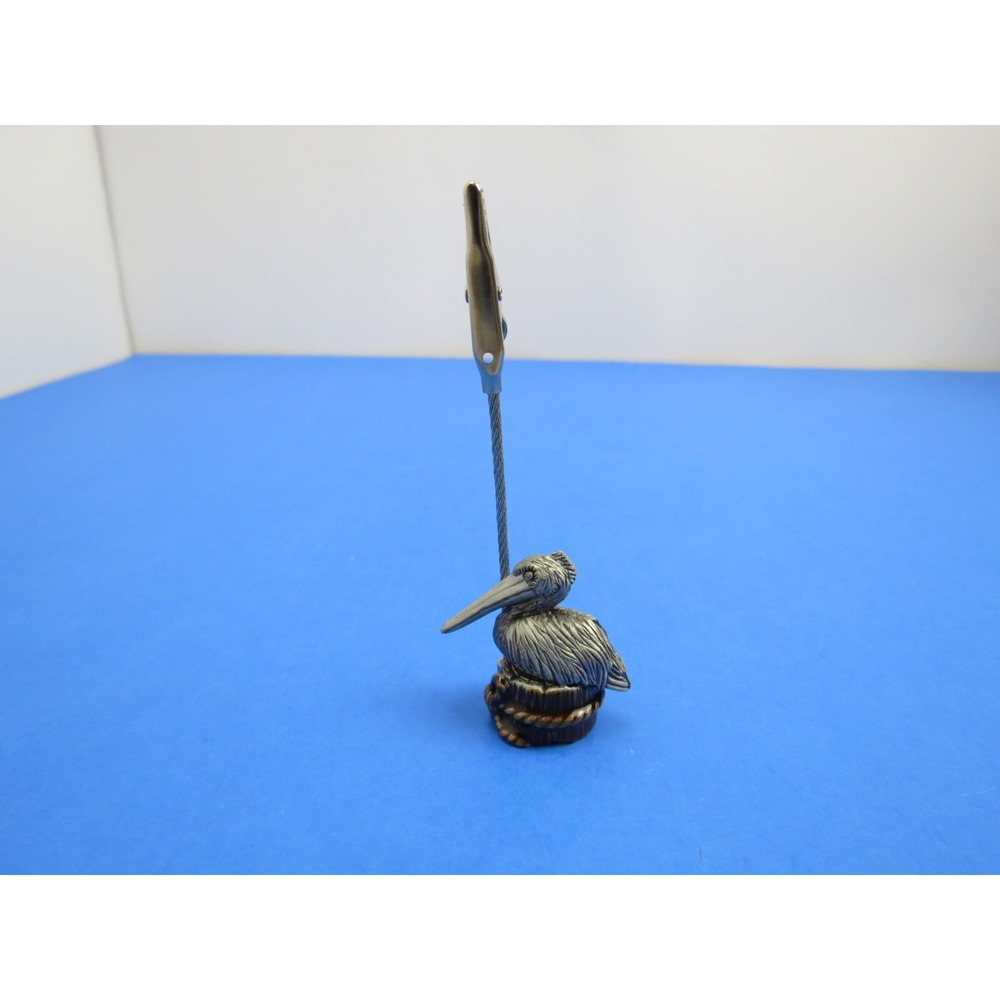 Pelican Silver Tone Bird Clip Hanging Pin